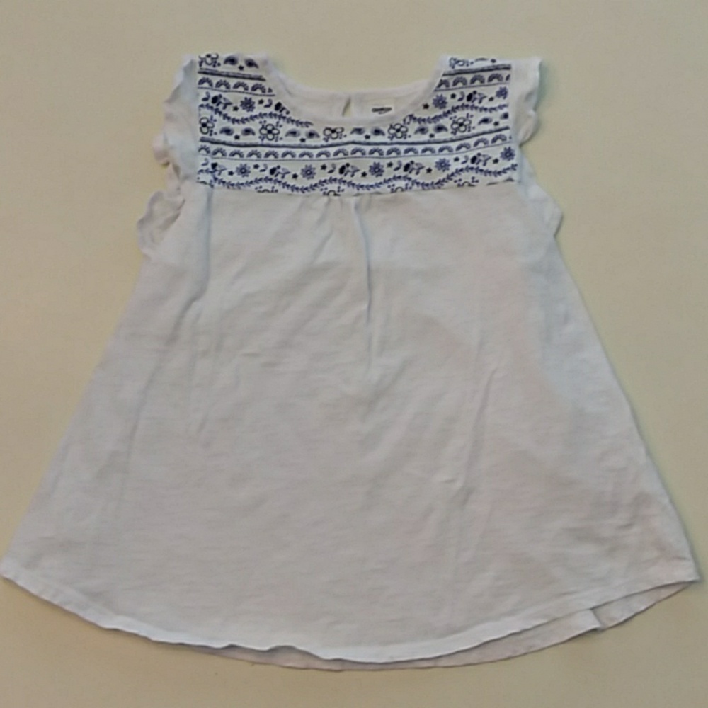 OshKosh B'gosh sz 12 White blue floral print tank
